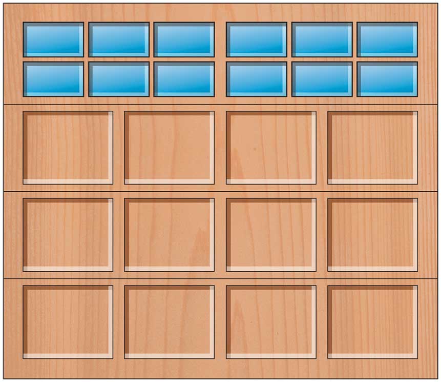 Everite Door - 4 Panels 3 OV 3 Lites